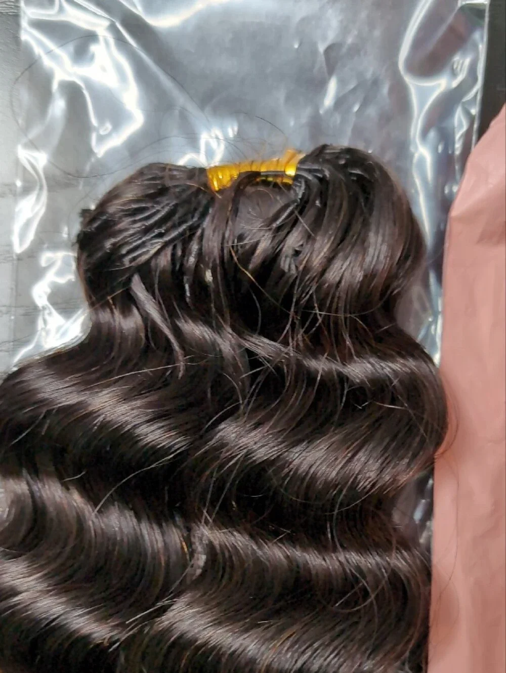 20 Inch 100 Strands 120 G Feather Crochet Human Hair Natural Black Loose Deep